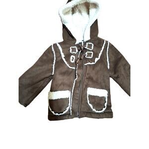Little girl or boy coat brown size 18 to 24 months
